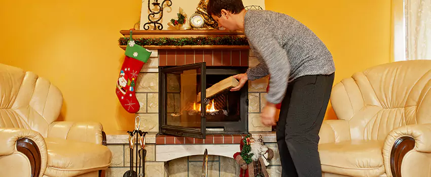 Rusted Metal Fireplace Restoration in Anniston, Alabama